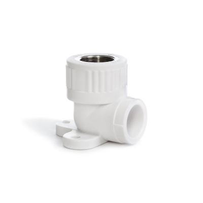 Угольник настенный (водорозетка) ППР (полипропиленовый) Fusitek FT04601, 20х1/2", с креплением, комбинированный